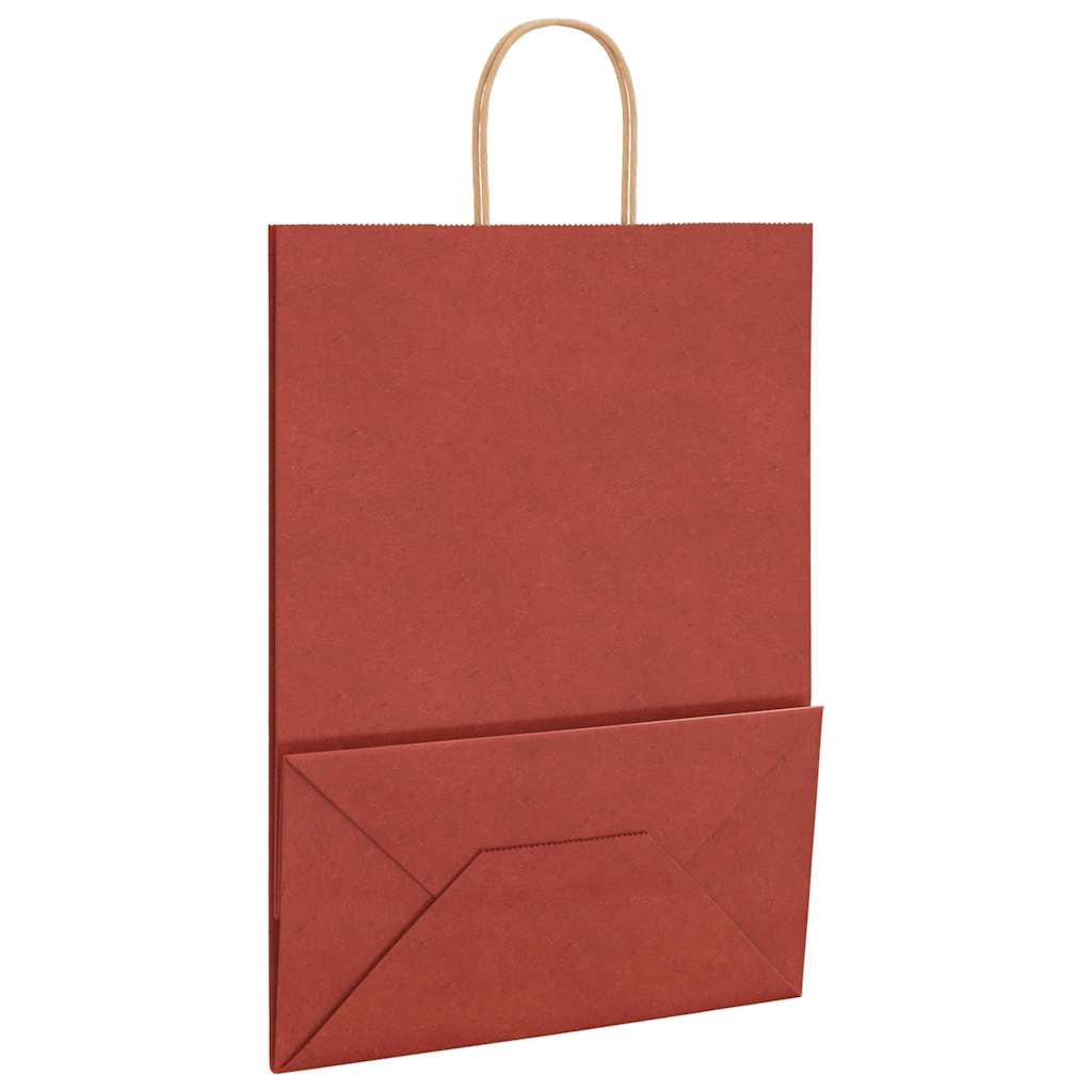 Papiertragetaschen 250 Stk. mit Henkeln Rot 32x17x44 cm