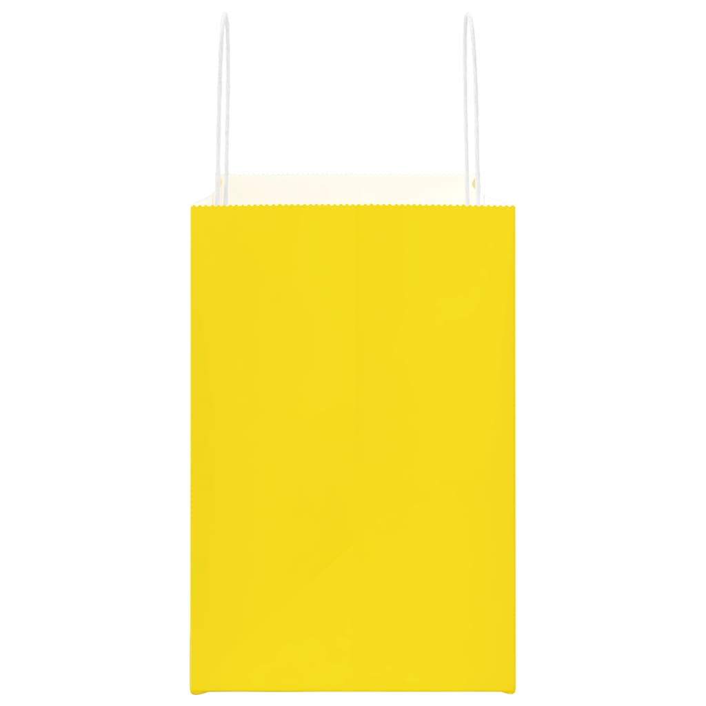 Paper carrier bags 50 pcs. with handles yellow 26x17x25 cm