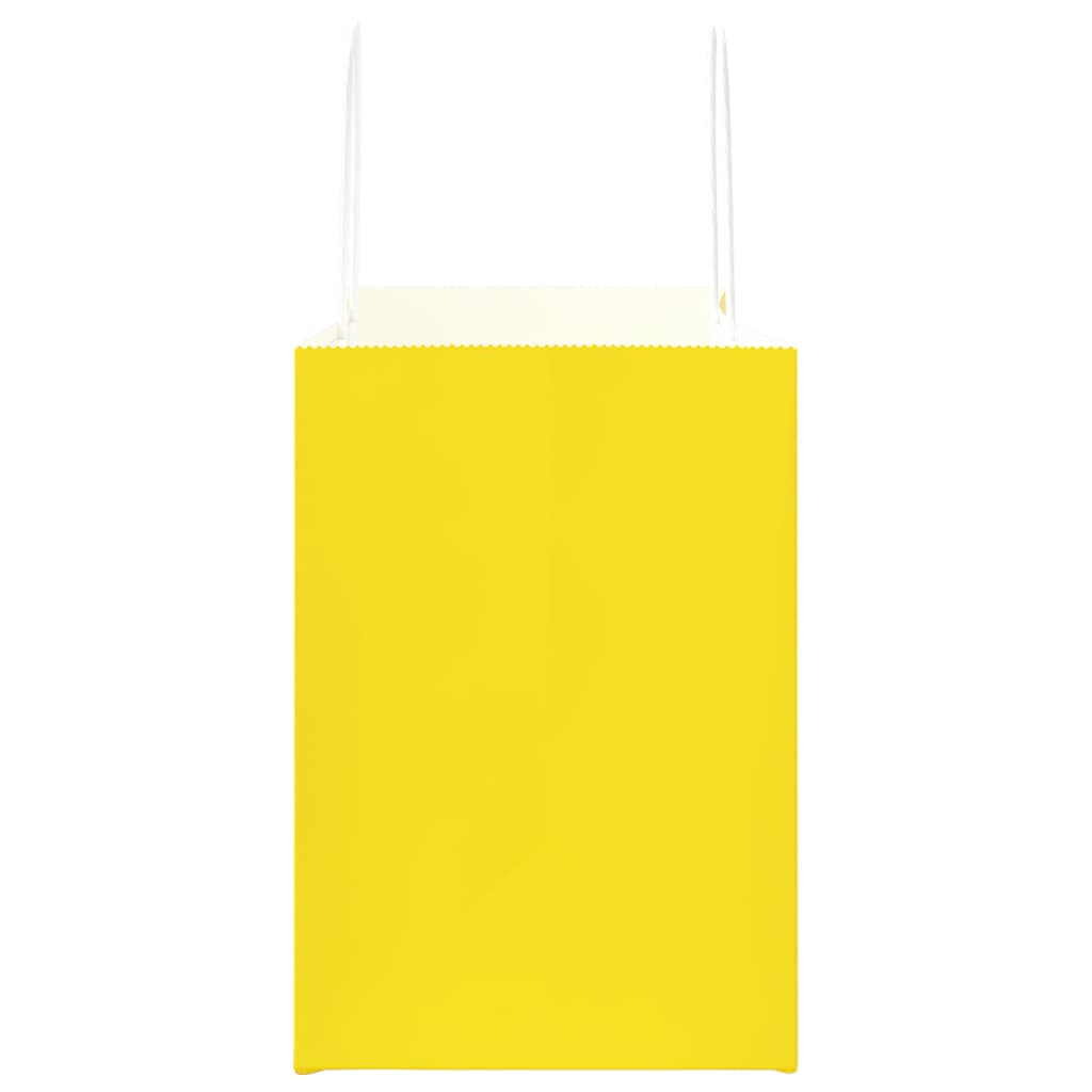 Paper carrier bags 50 pcs. with handles yellow 32x17x25 cm