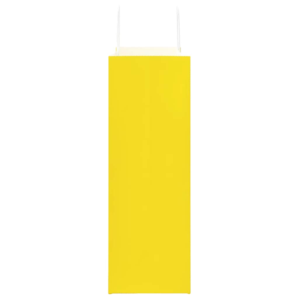 Paper carrier bags 50 pcs. with handles yellow 45x17x48 cm