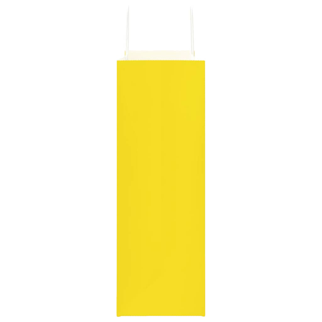 Paper carrier bags 250 pcs. with handles yellow 45x17x48 cm