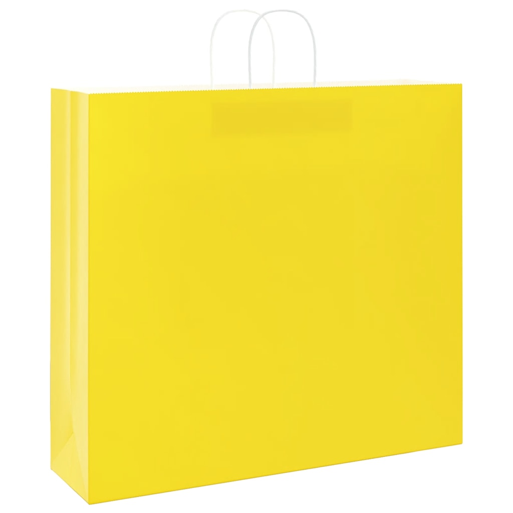 Paper carrier bags 250 pcs. with handles yellow 54x15x49 cm