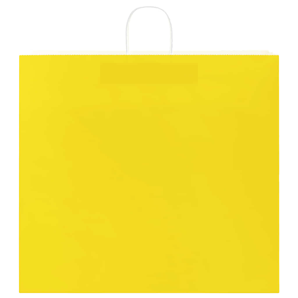 Paper carrier bags 250 pcs. with handles yellow 54x15x49 cm