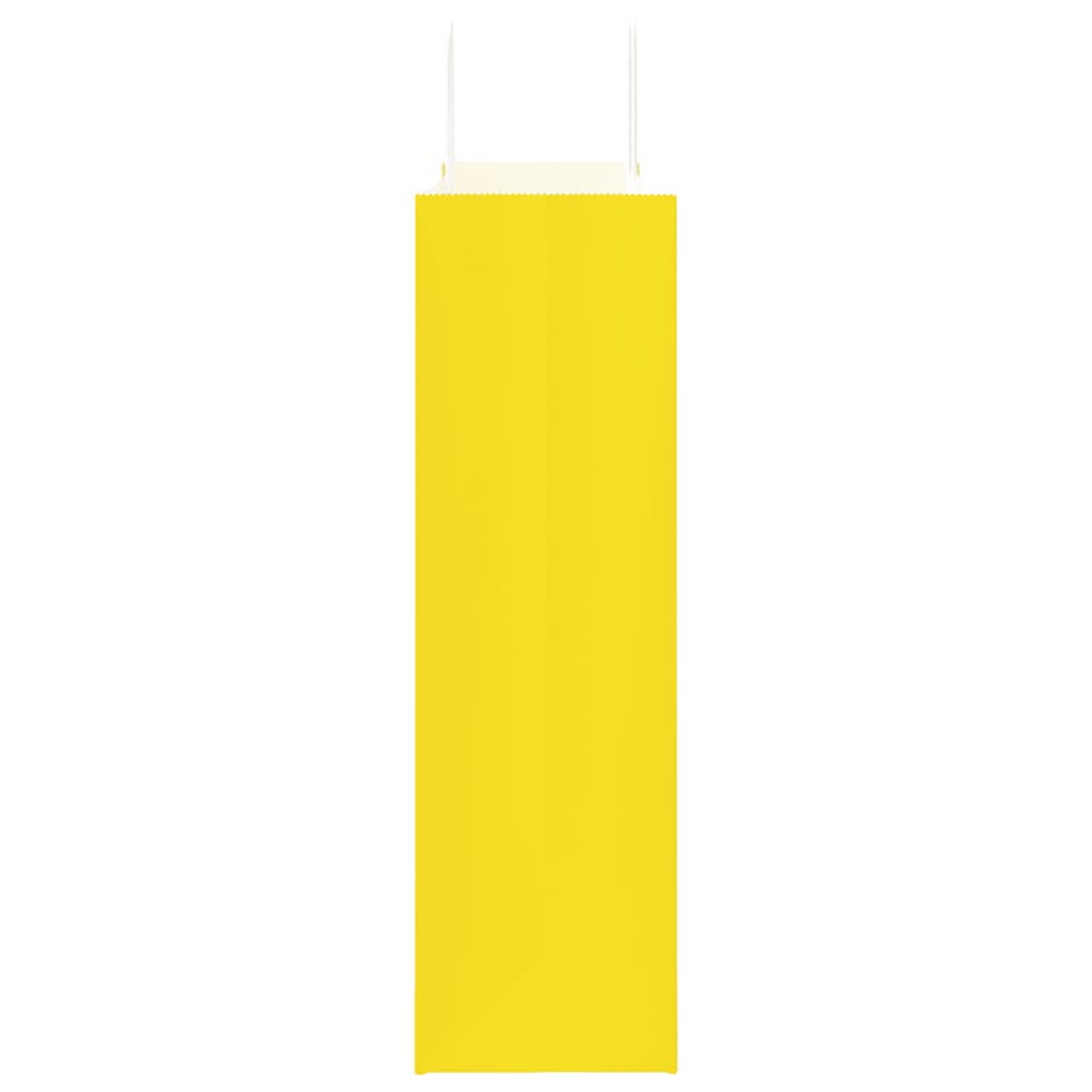 Paper carrier bags 250 pcs. with handles yellow 54x15x49 cm