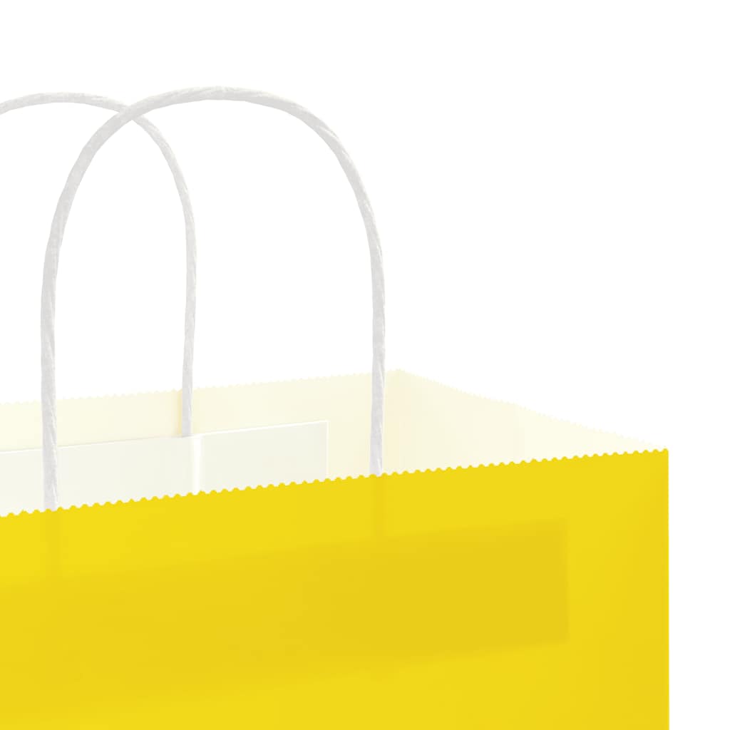 Paper carrier bags 250 pcs. with handles yellow 54x15x49 cm