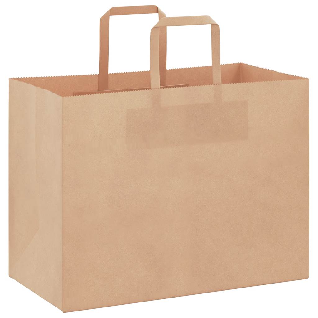 Papiertragetaschen 50 Stk. mit Henkeln Braun 32x17x25 cm