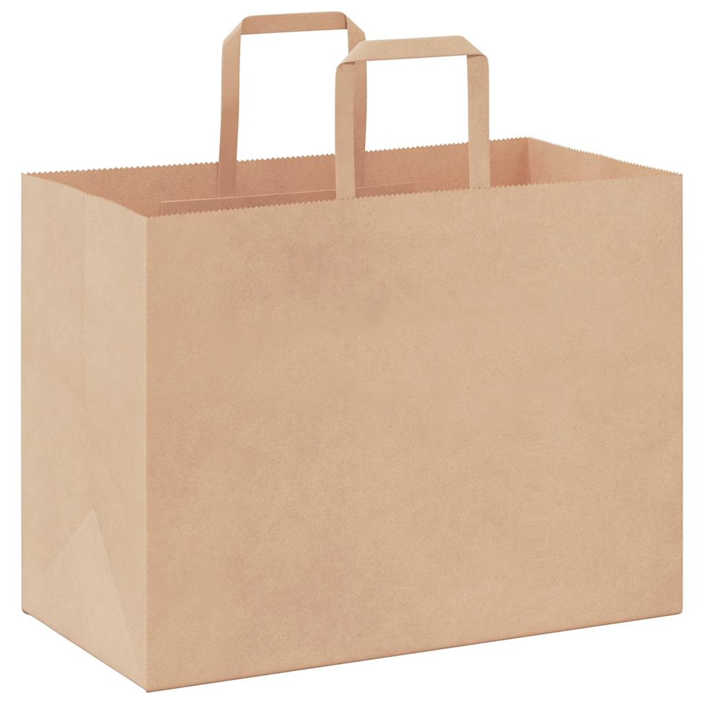 Papiertragetaschen 50 Stk. mit Henkeln Braun 32x17x25 cm