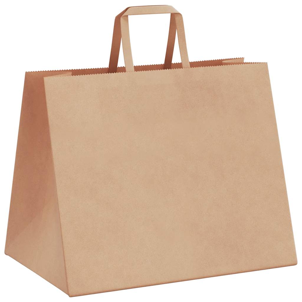 Paper carrier bags 50 pcs. with handles brown 32x22x24 cm