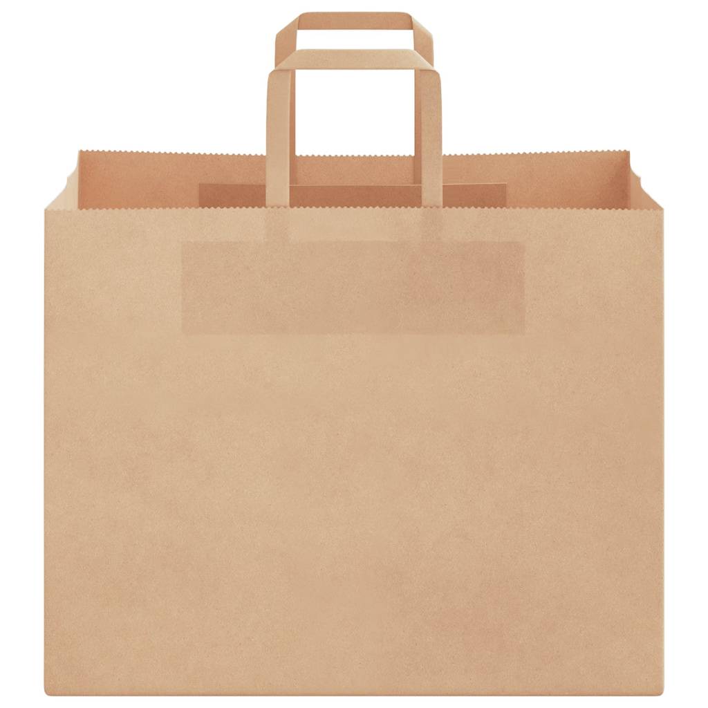 Paper carrier bags 50 pcs. with handles brown 32x22x24 cm