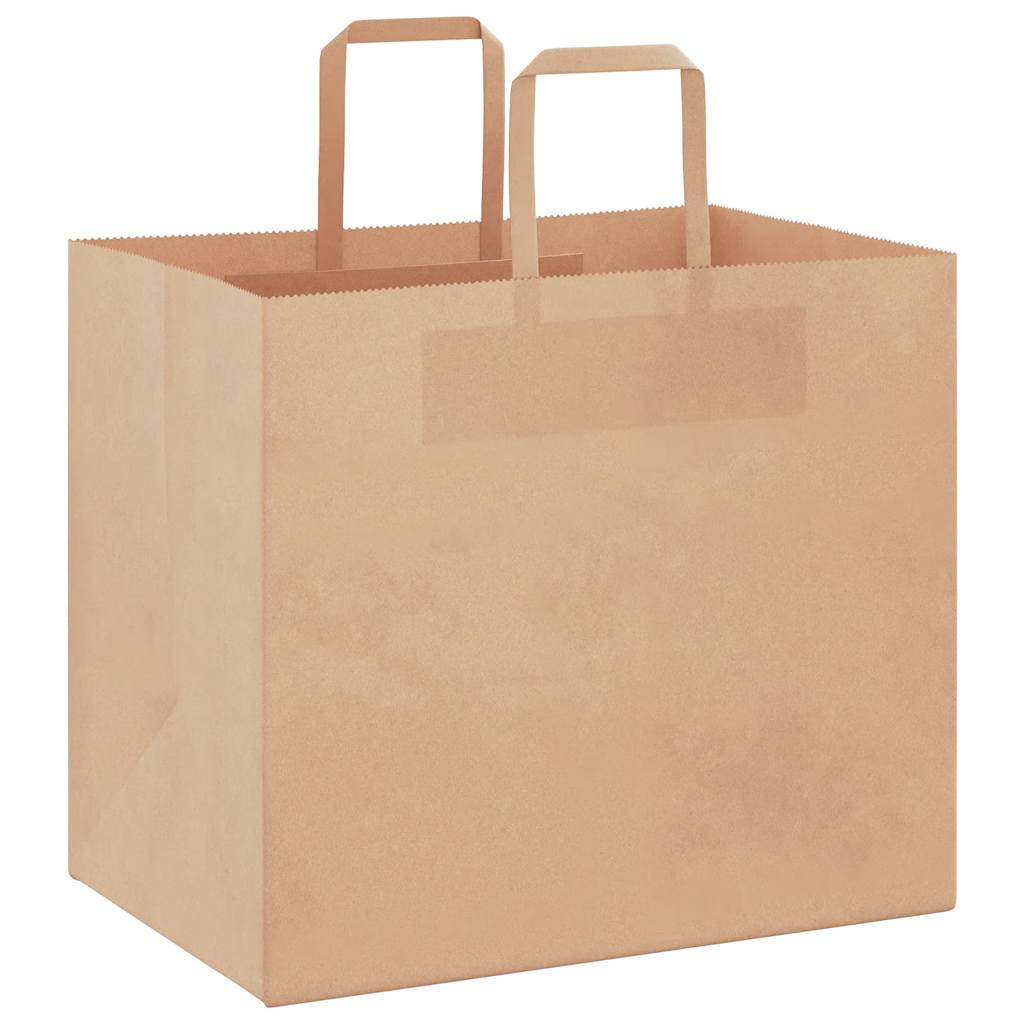 Paper carrier bags 50 pcs. with handles brown 32x22x28 cm