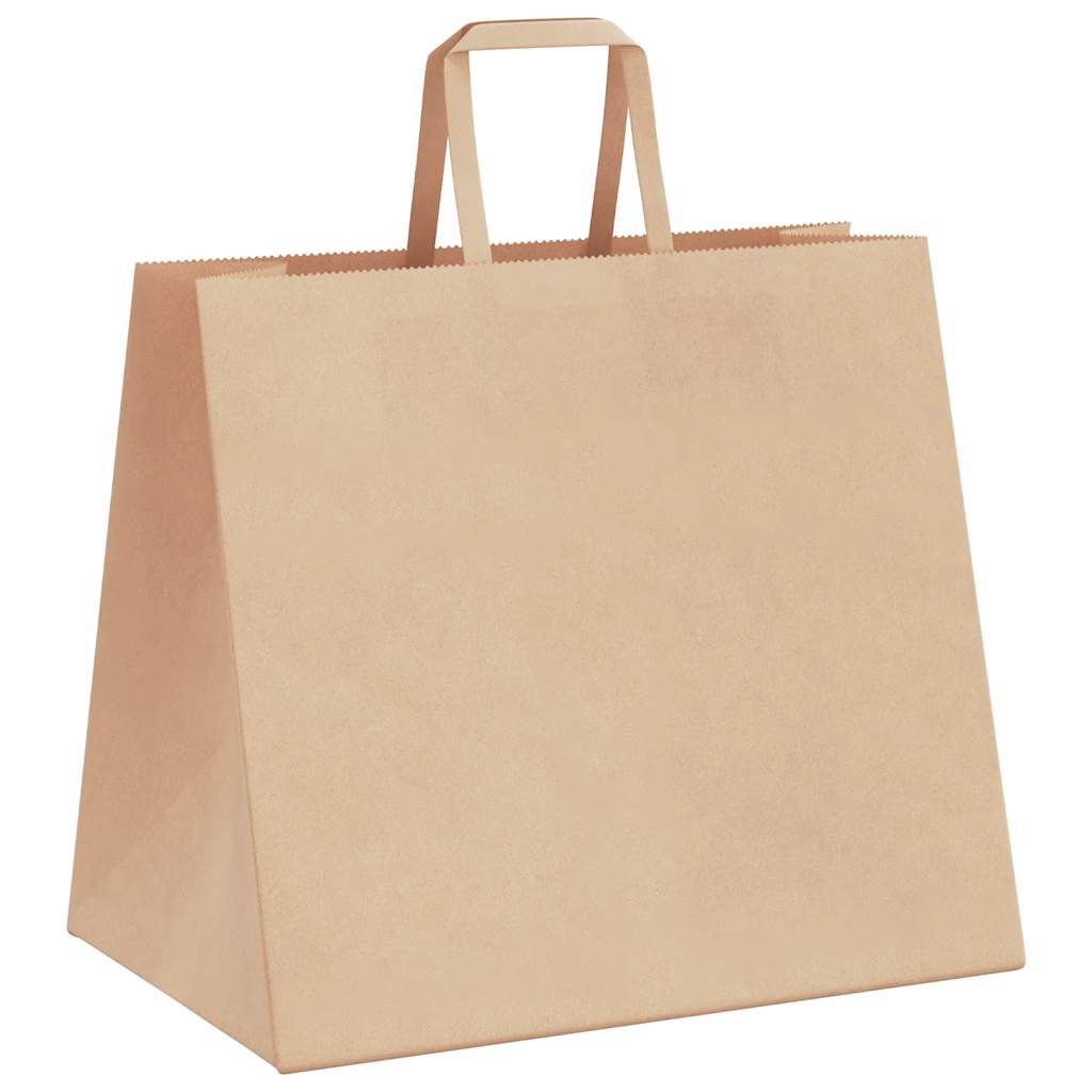 Paper carrier bags 50 pcs. with handles brown 32x22x28 cm