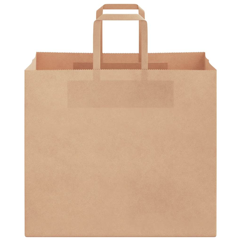 Paper carrier bags 50 pcs. with handles brown 32x22x28 cm