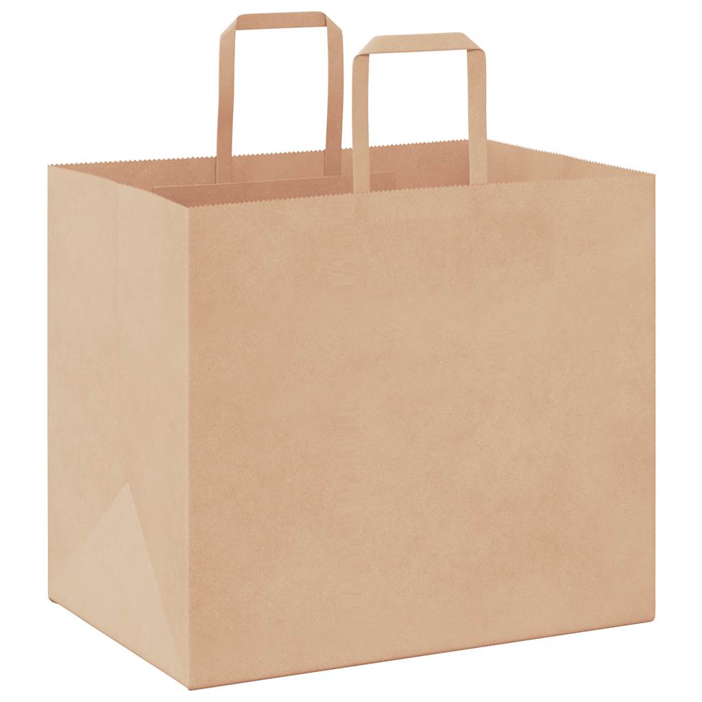 Paper carrier bags 50 pcs. with handles brown 32x22x28 cm