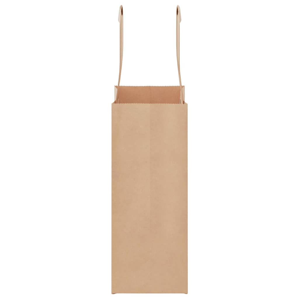 Paper carrier bags 250 pcs. with handles Brown 15x8x21 cm