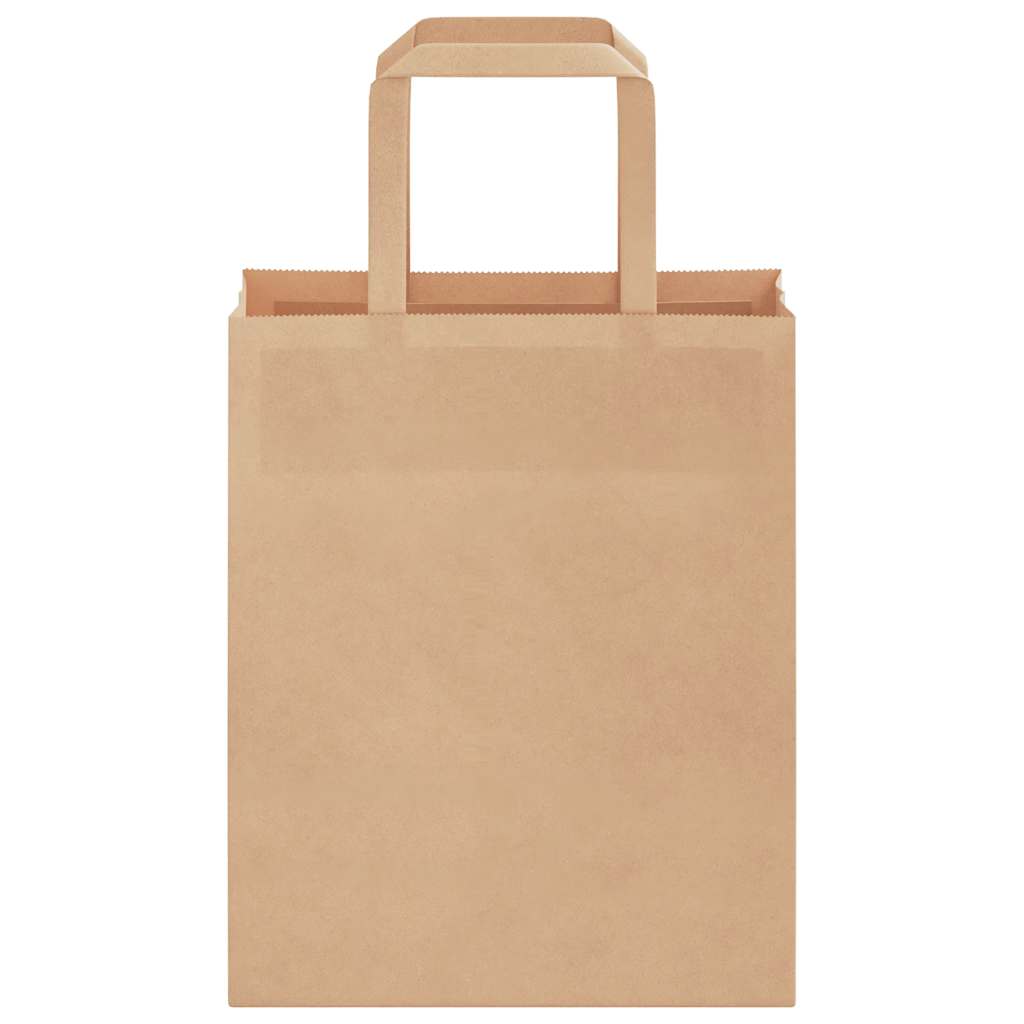Papiertragetaschen 250 Stk. mit Henkeln Braun 18x8x22 cm