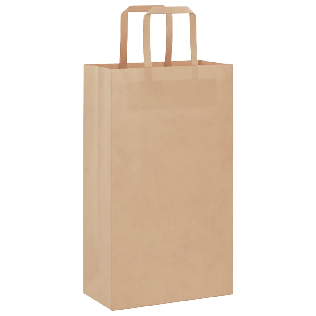 Papiertragetaschen 250 Stk. mit Henkeln Braun 21x11x36 cm