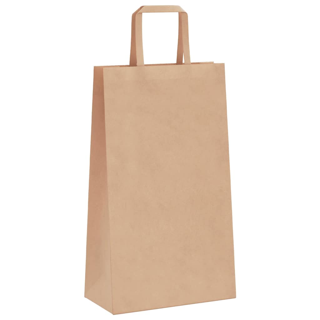 Papiertragetaschen 250 Stk. mit Henkeln Braun 21x11x36 cm