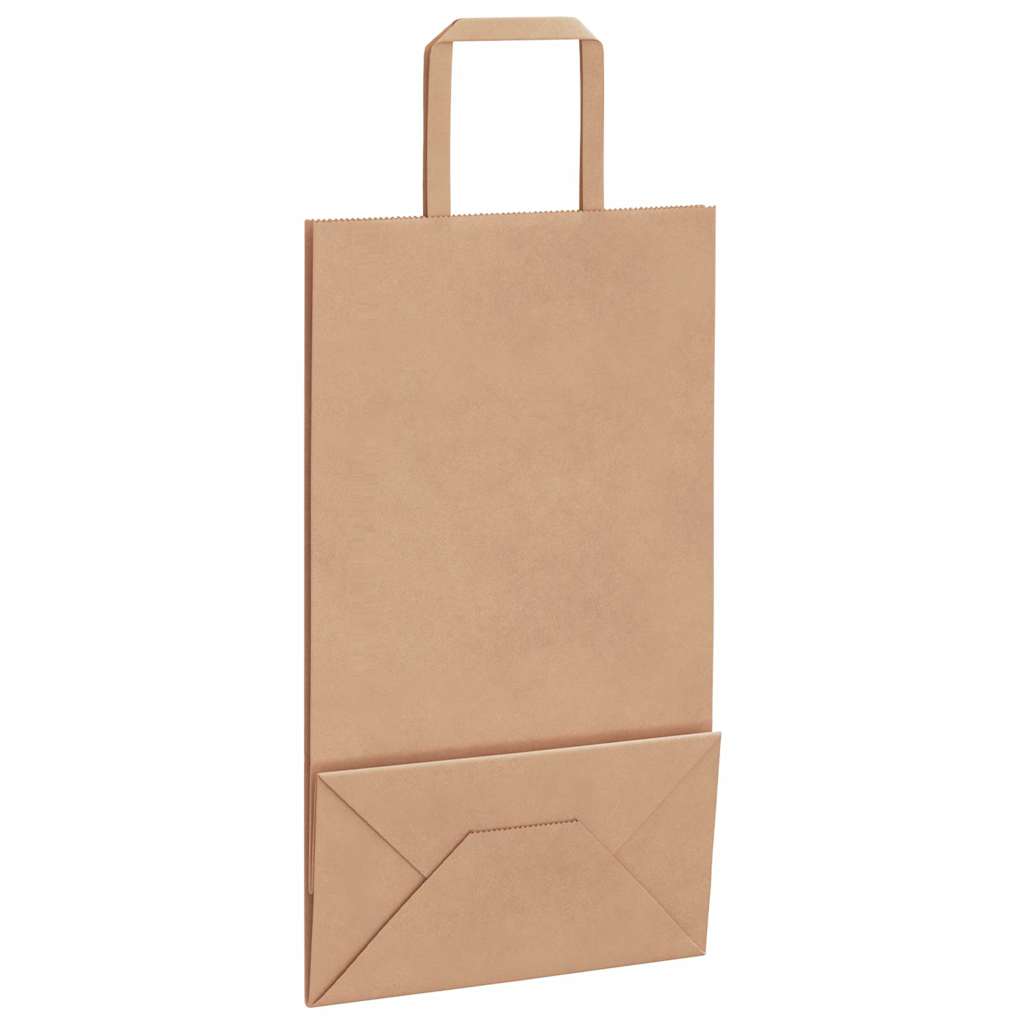 Papiertragetaschen 250 Stk. mit Henkeln Braun 21x11x36 cm