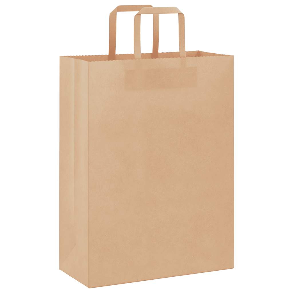 Paper carrier bags 250 pcs. with handles Brown 26x12x35 cm