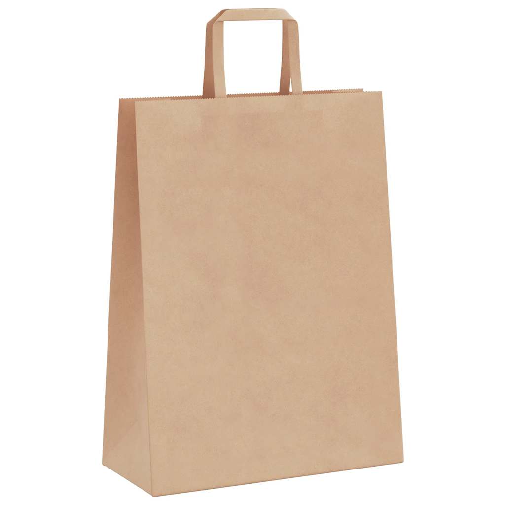 Paper carrier bags 250 pcs. with handles Brown 26x12x35 cm
