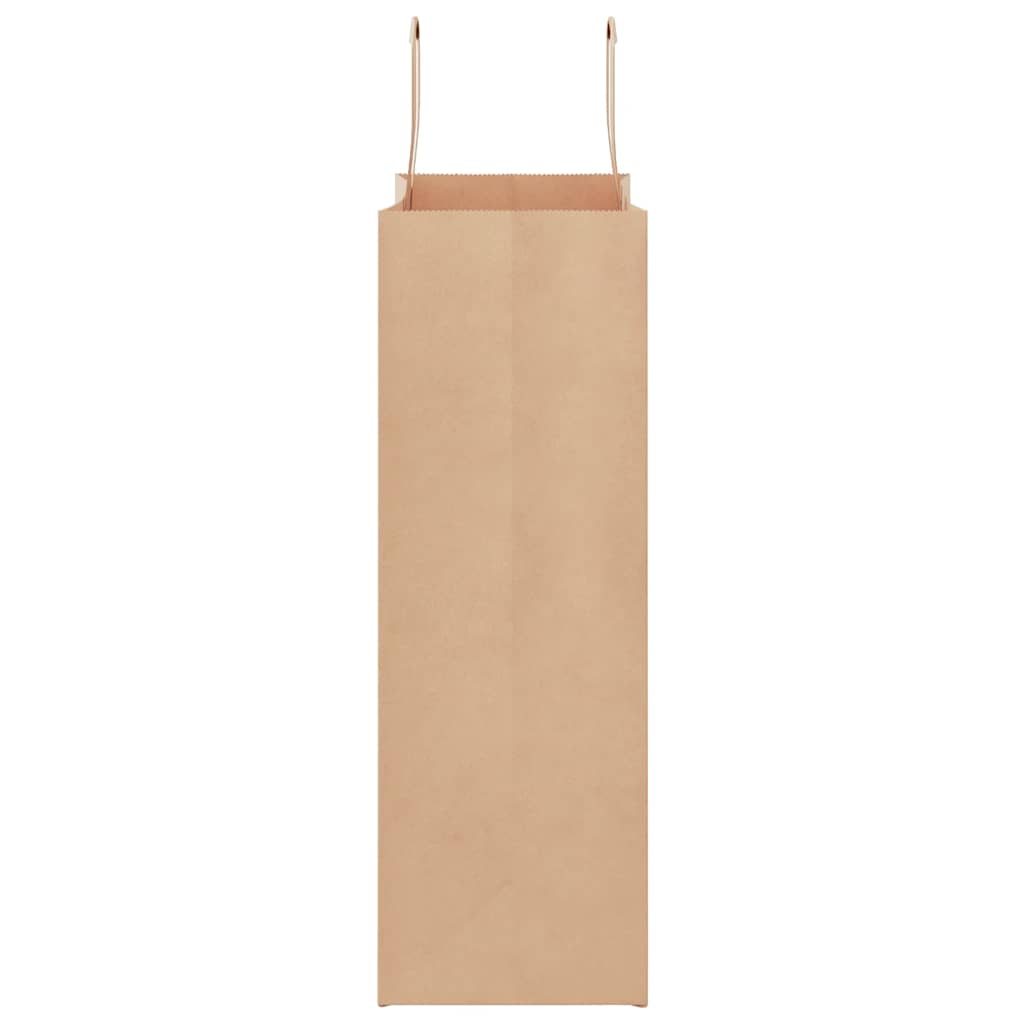Paper carrier bags 250 pcs. with handles Brown 26x12x35 cm