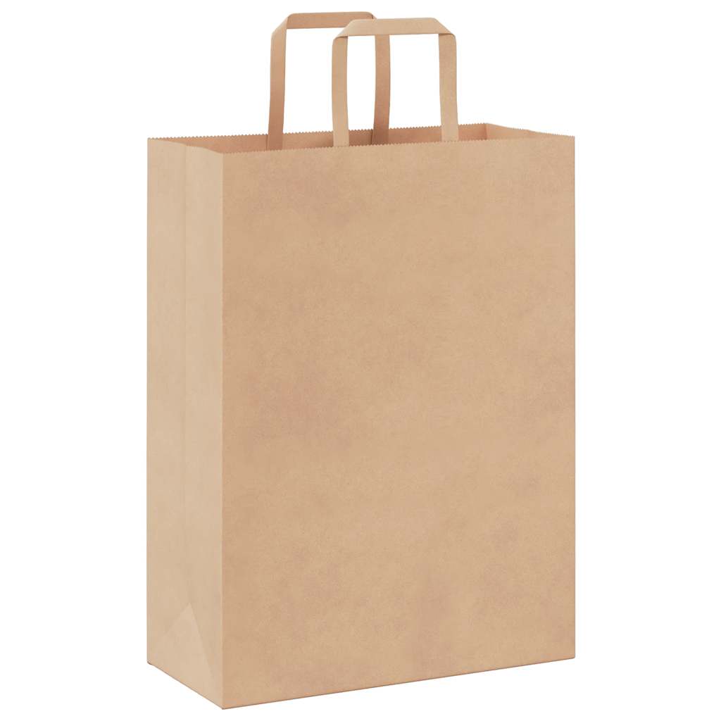Paper carrier bags 250 pcs. with handles Brown 26x12x35 cm