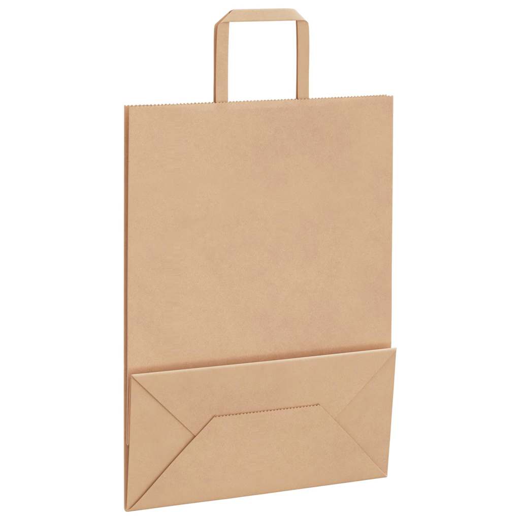 Paper carrier bags 250 pcs. with handles Brown 26x12x35 cm