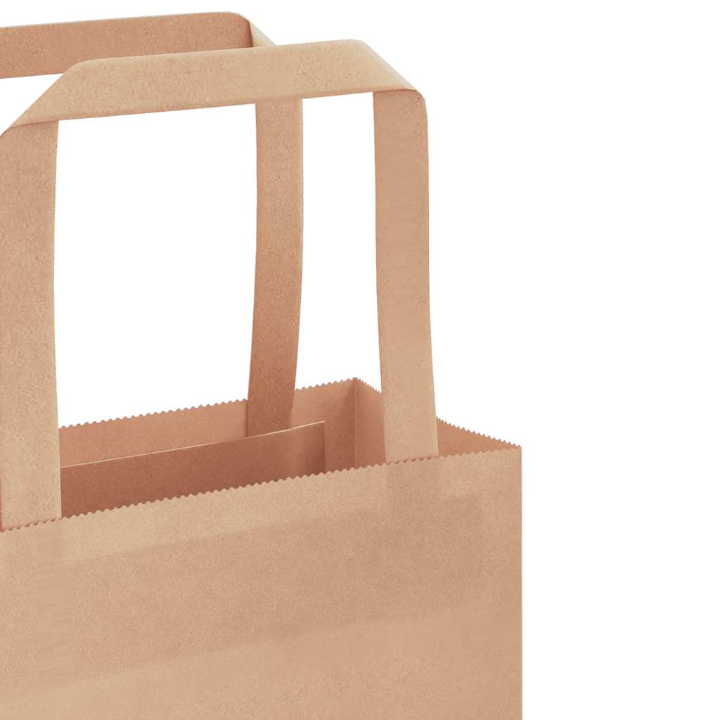 Paper carrier bags 250 pcs. with handles Brown 26x12x35 cm