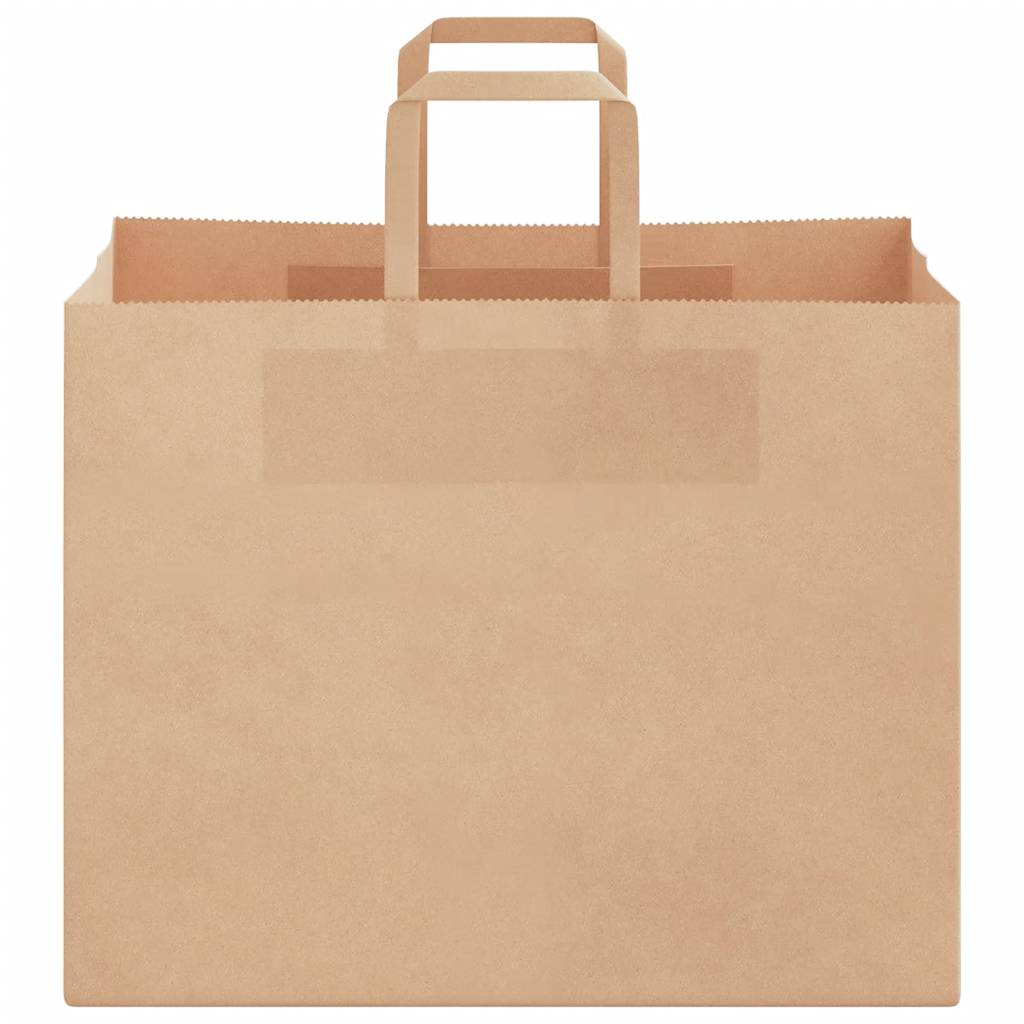 Paper carrier bags 250 pcs. with handles brown 32x22x24 cm