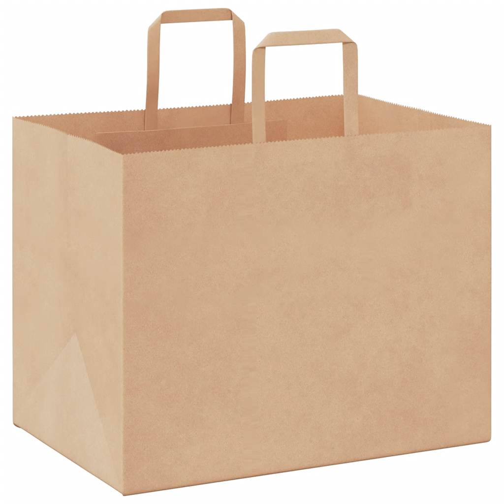 Paper carrier bags 250 pcs. with handles brown 32x22x24 cm