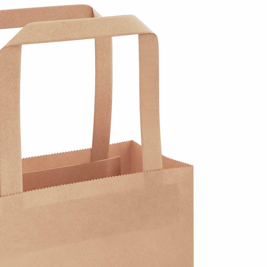Paper carrier bags 250 pcs. with handles brown 32x22x24 cm