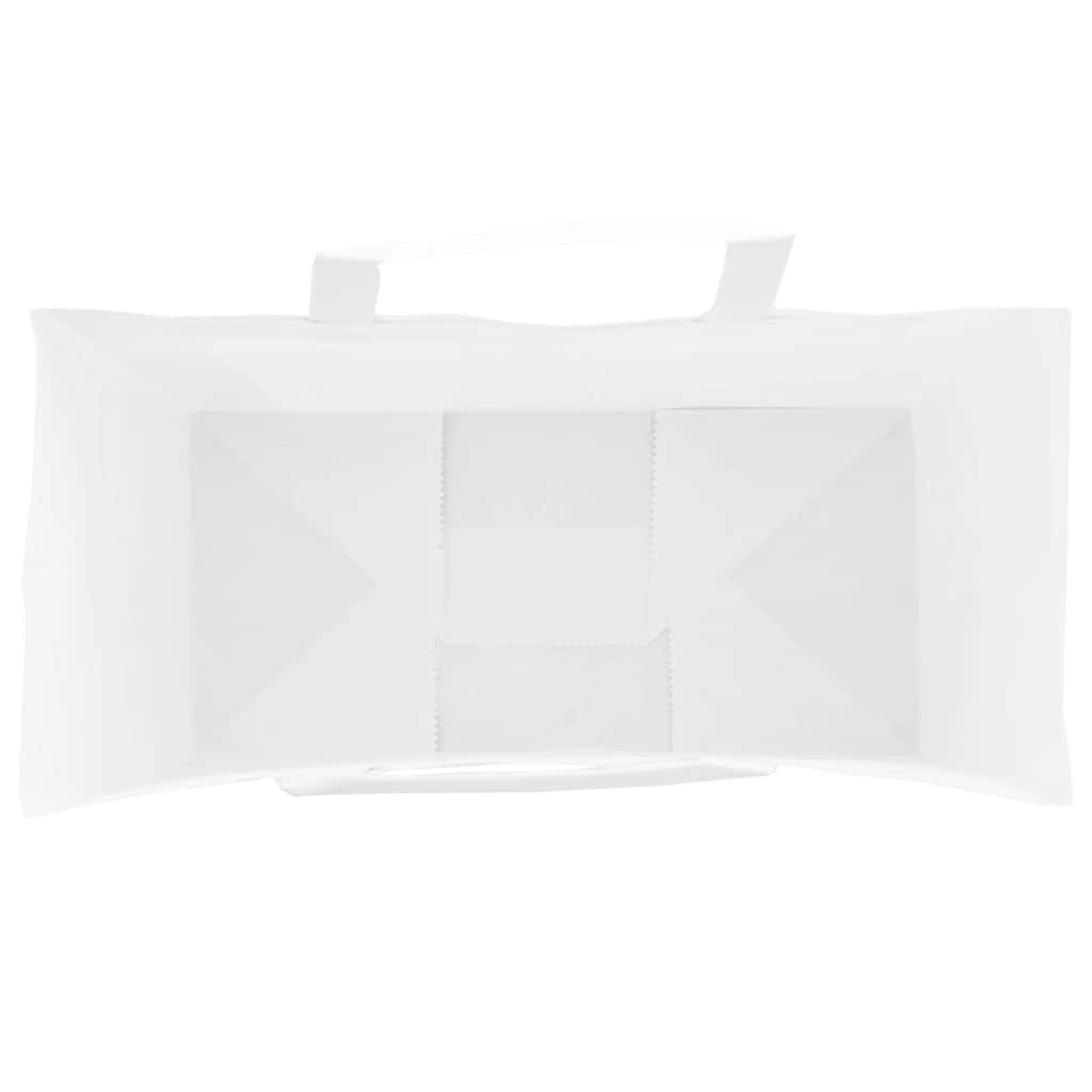 Papiertragetaschen 50 Stk. mit Henkeln Weiß 18x8x22 cm