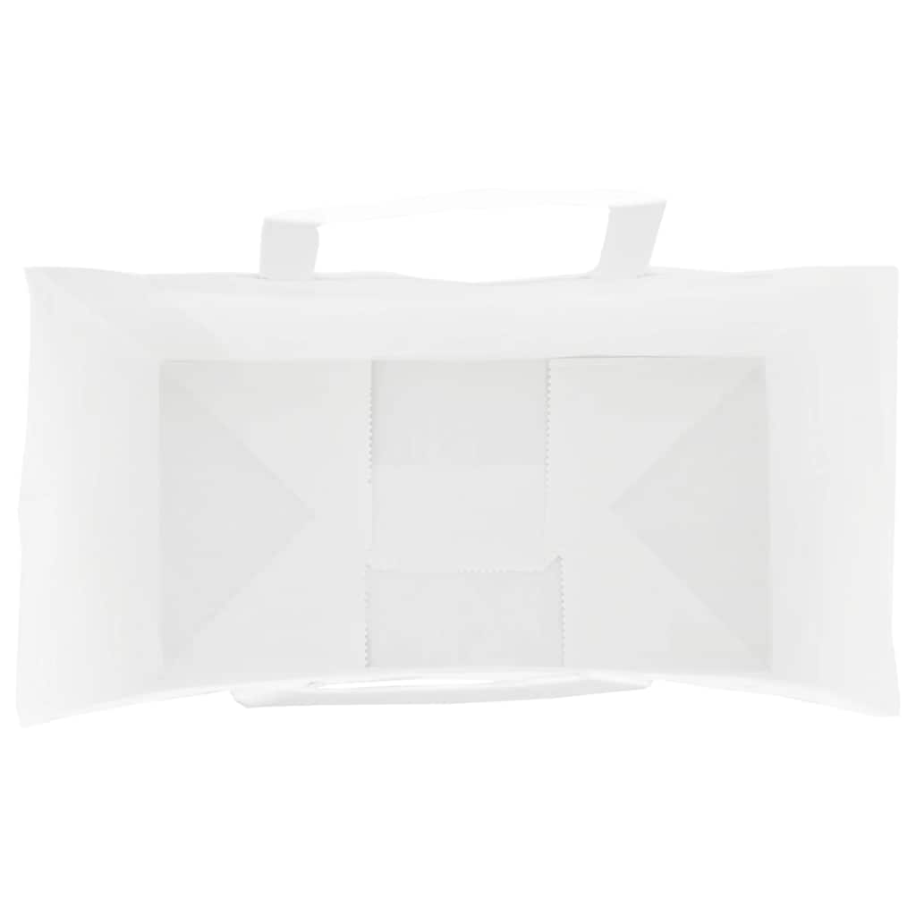 Papiertragetaschen 50 Stk. mit Henkeln Weiß 21x11x28 cm