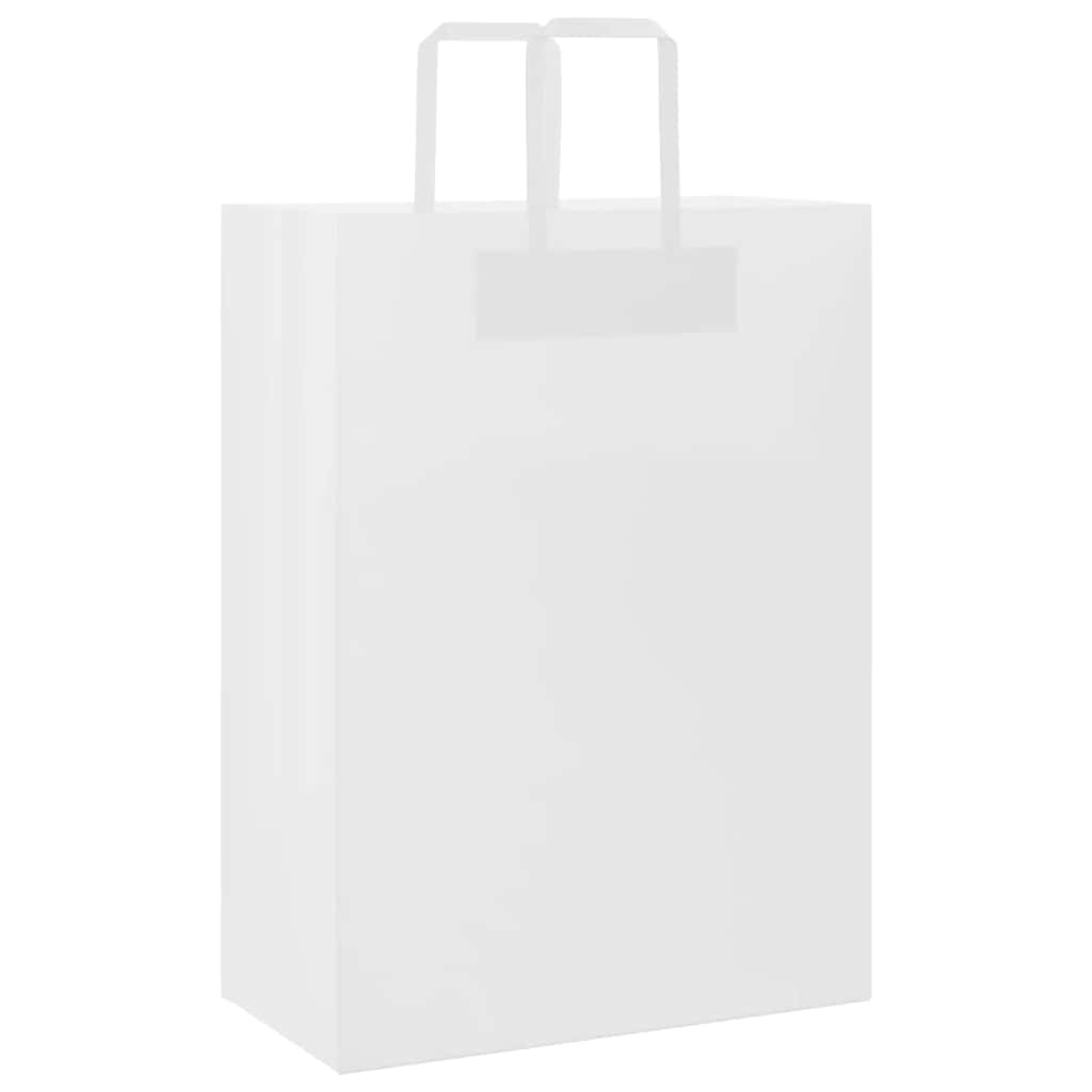 Papiertragetaschen 50 Stk. mit Henkeln Weiß 32x17x44 cm