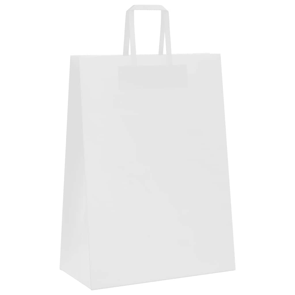 Papiertragetaschen 50 Stk. mit Henkeln Weiß 32x17x44 cm