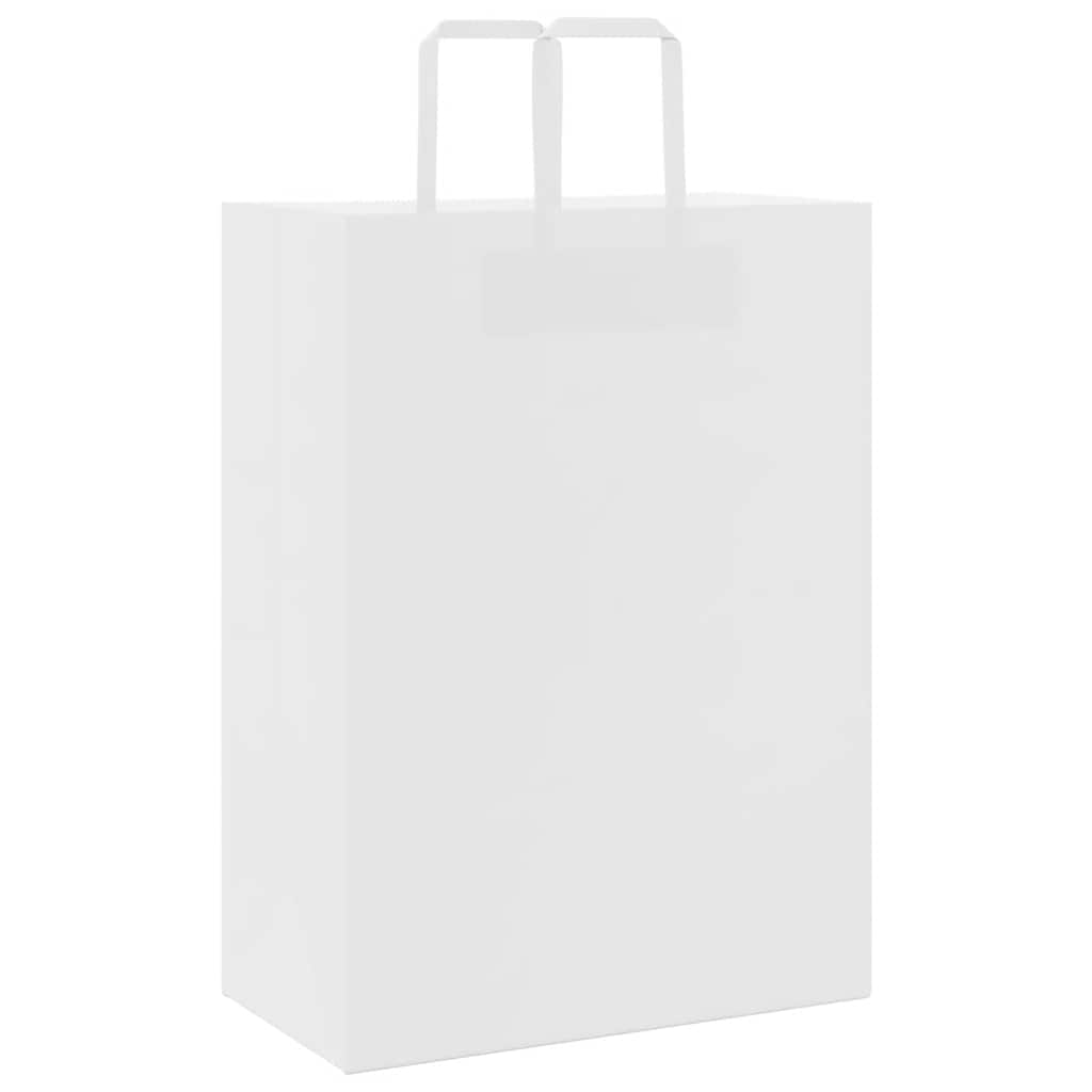 Papiertragetaschen 50 Stk. mit Henkeln Weiß 32x17x44 cm