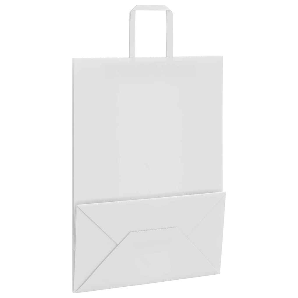 Papiertragetaschen 50 Stk. mit Henkeln Weiß 32x17x44 cm