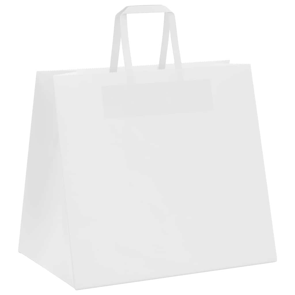 Papiertragetaschen 50 Stk. mit Henkeln Weiß 32x22x28 cm