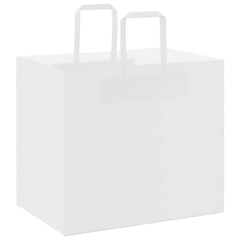 Papiertragetaschen 50 Stk. mit Henkeln Weiß 32x22x28 cm