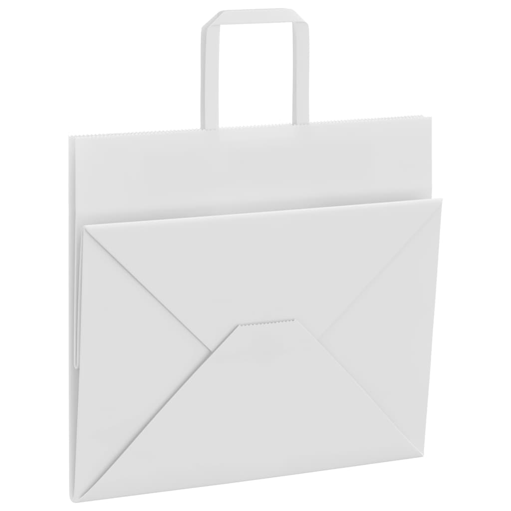 Papiertragetaschen 50 Stk. mit Henkeln Weiß 32x22x28 cm