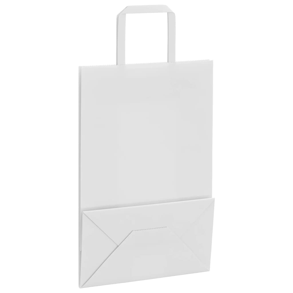 Papiertragetaschen 250 Stk. mit Henkeln Weiß 21x11x31 cm