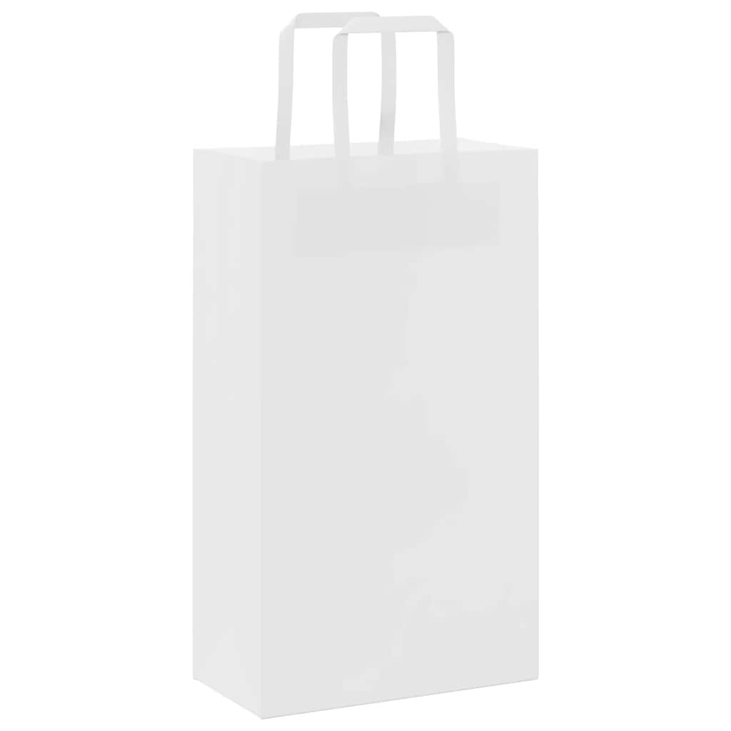 Papiertragetaschen 250 Stk. mit Henkeln Weiß 21x11x36 cm