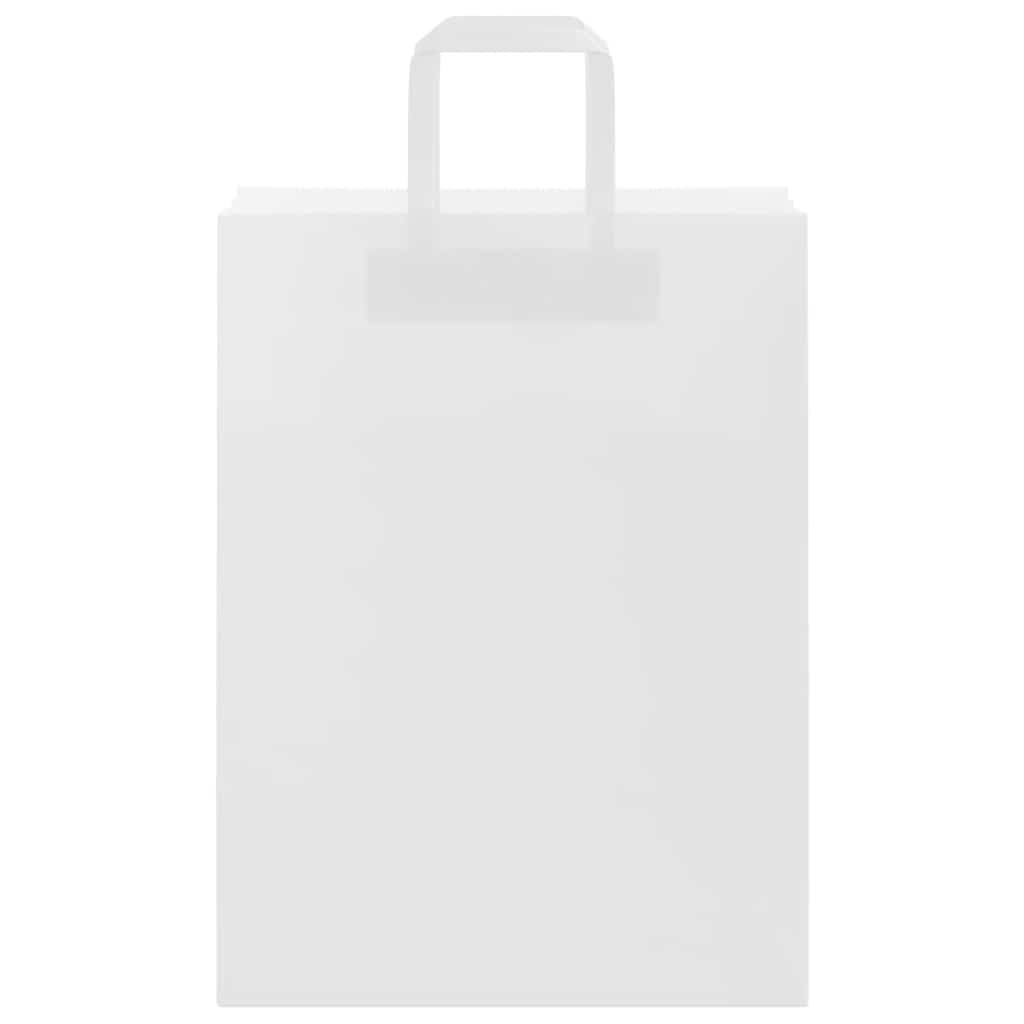 Papiertragetaschen 250 Stk. mit Henkeln Weiß 26x12x35 cm