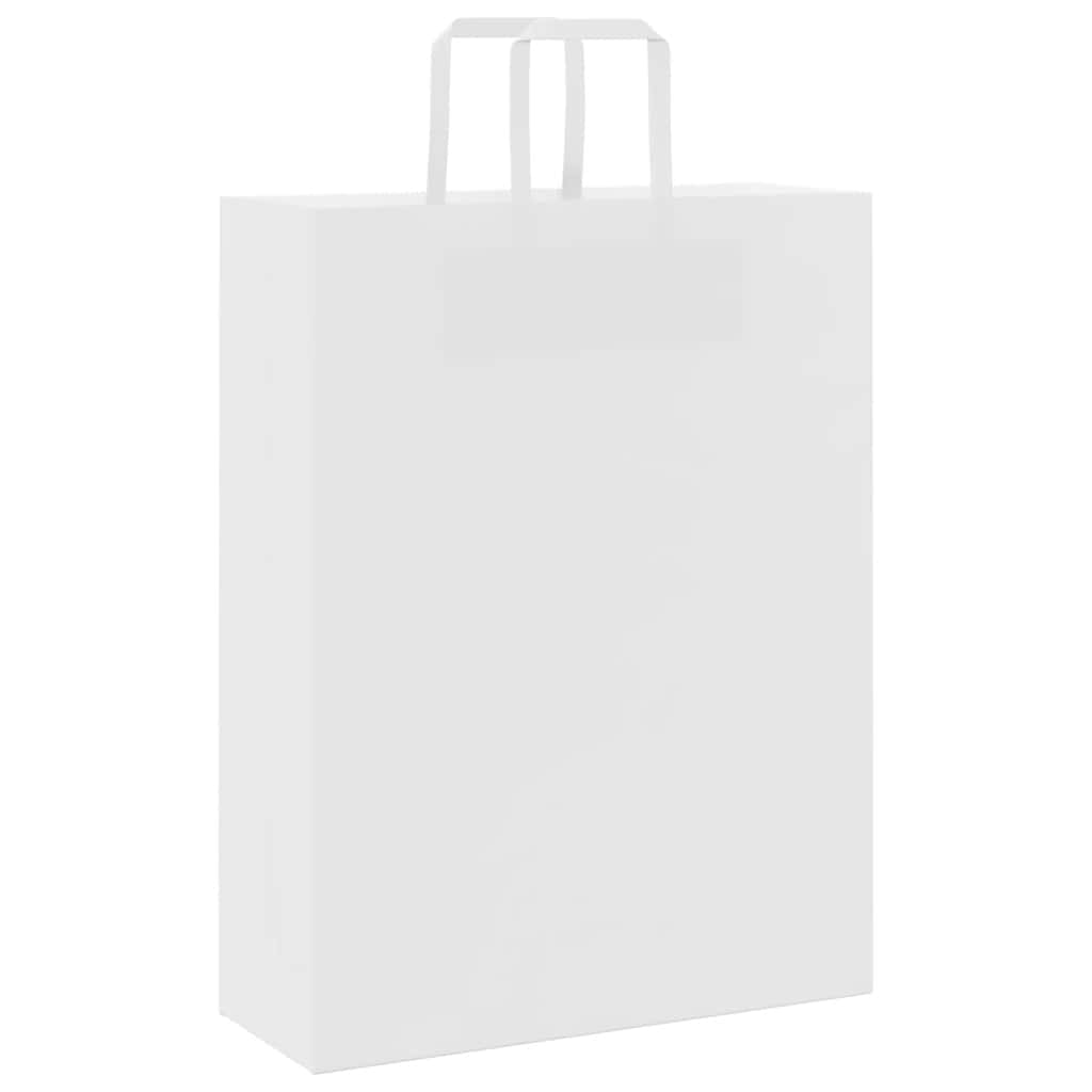 Papiertragetaschen 250 Stk. mit Henkeln Weiß 32x12x42 cm