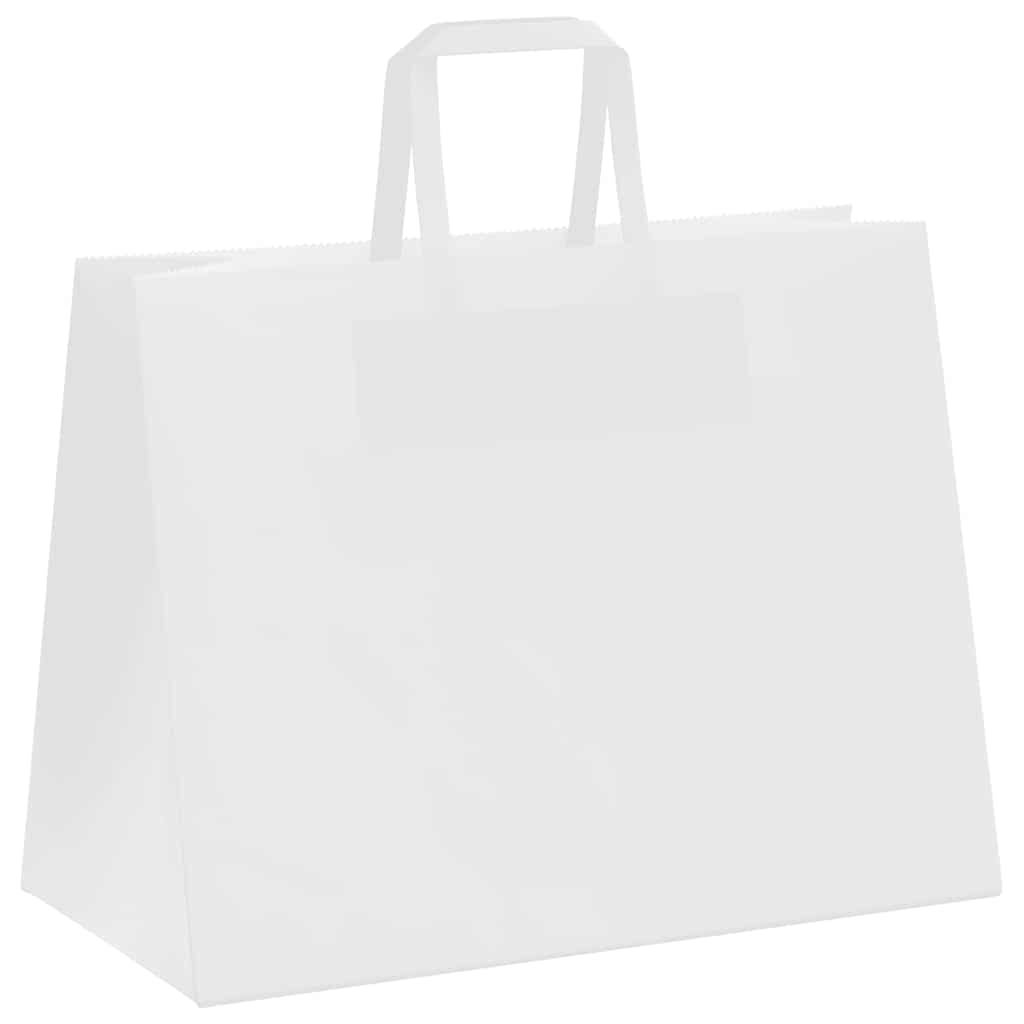 Papiertragetaschen 250 Stk. mit Henkeln Weiß 32x17x25 cm