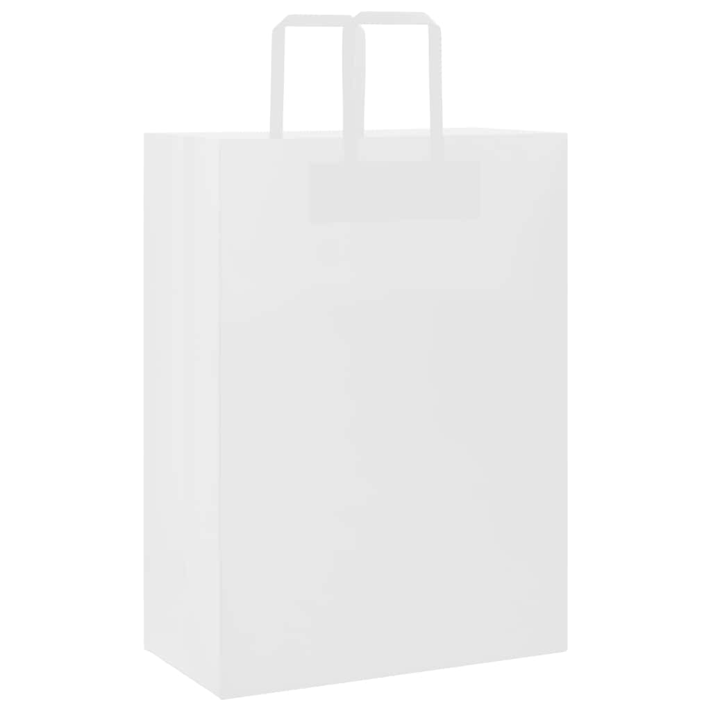 Paper carrier bags 250 pcs. with handles White 32x17x44 cm