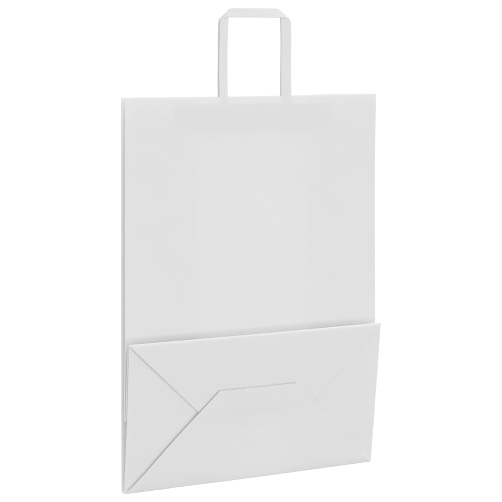 Paper carrier bags 250 pcs. with handles White 32x17x44 cm