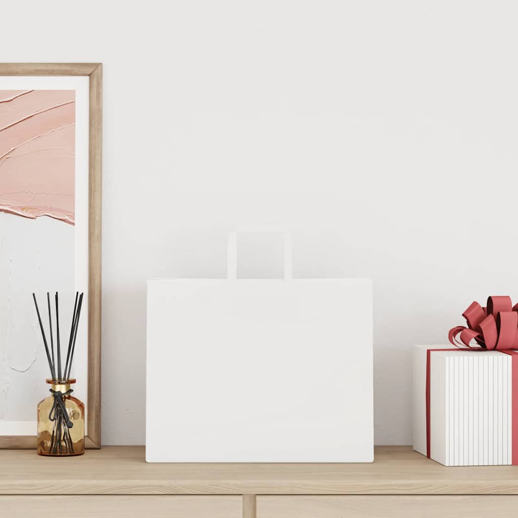 Paper carrier bags 250 pcs. with handles White 32x22x24 cm