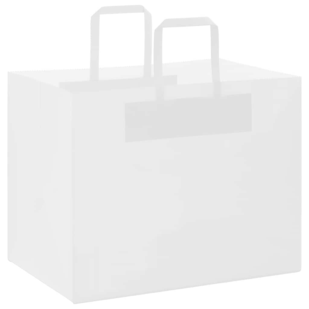 Paper carrier bags 250 pcs. with handles White 32x22x24 cm