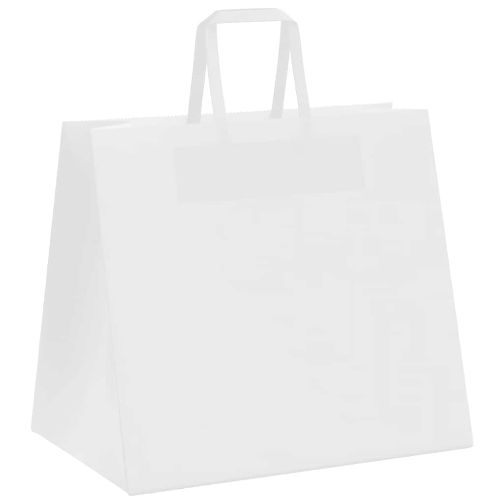 Paper carrier bags 250 pcs. with handles White 32x22x28 cm